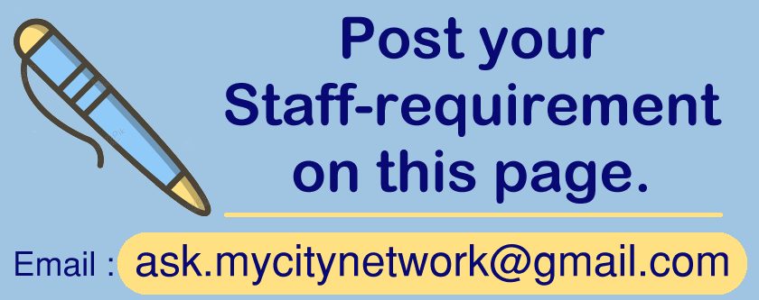 Send your staff-requirement to us for publishing it here and on Rajkot-job-page.